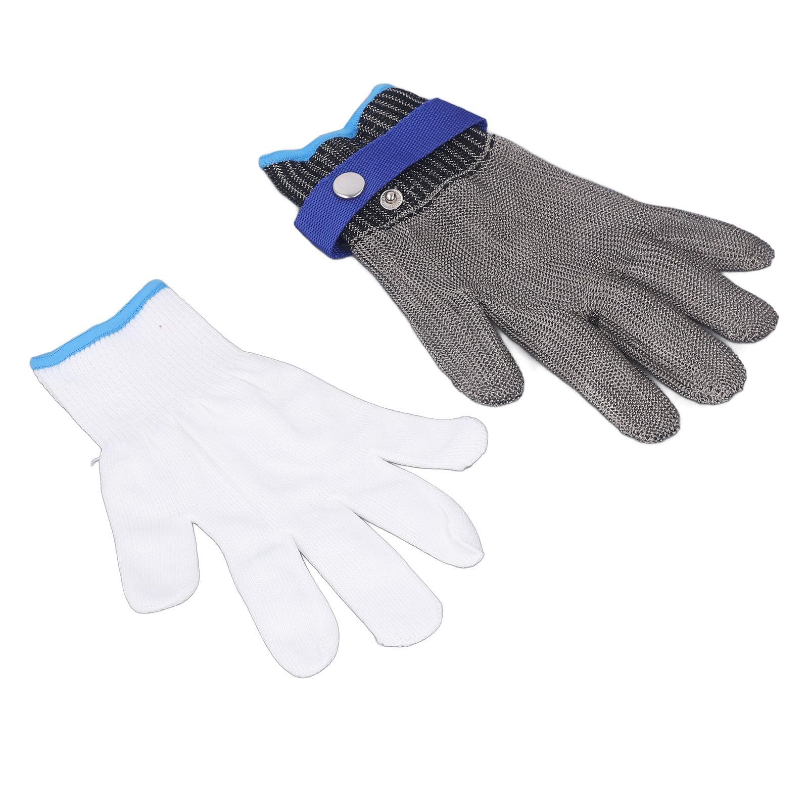 Working Gloves Set Stainless Steel Wire Glove Nylon Security Glove for Kitchen Cooking Industrial