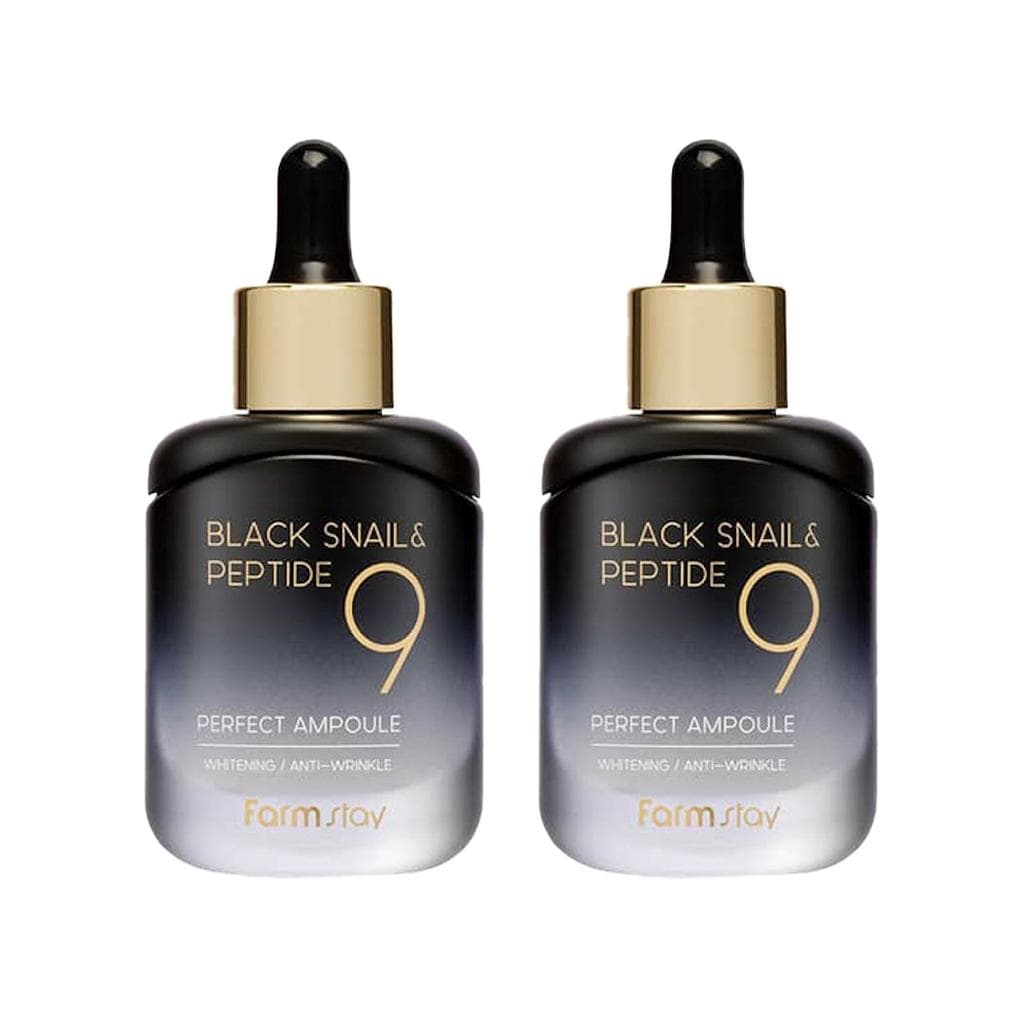 FARM STAY Black Snail & Peptide 9 Perfect Ampoule 35ml (3 Options) 2pcs