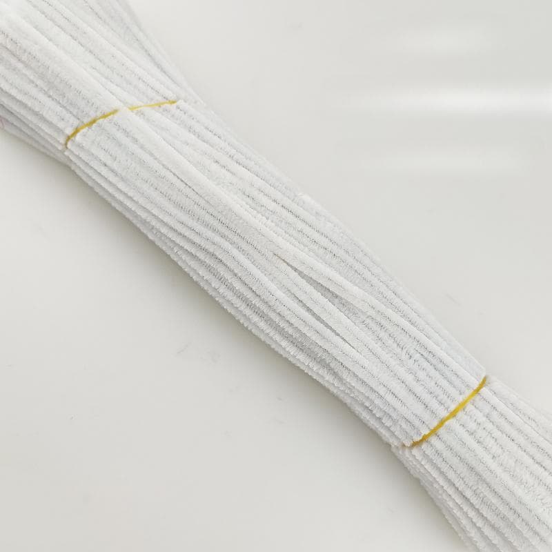 100 PCS Colorful Twisted Rod Creative DIY Handcraft Twisting Bar Wool Root Fluffy Bar Iron Wire Imaginative Decorations white