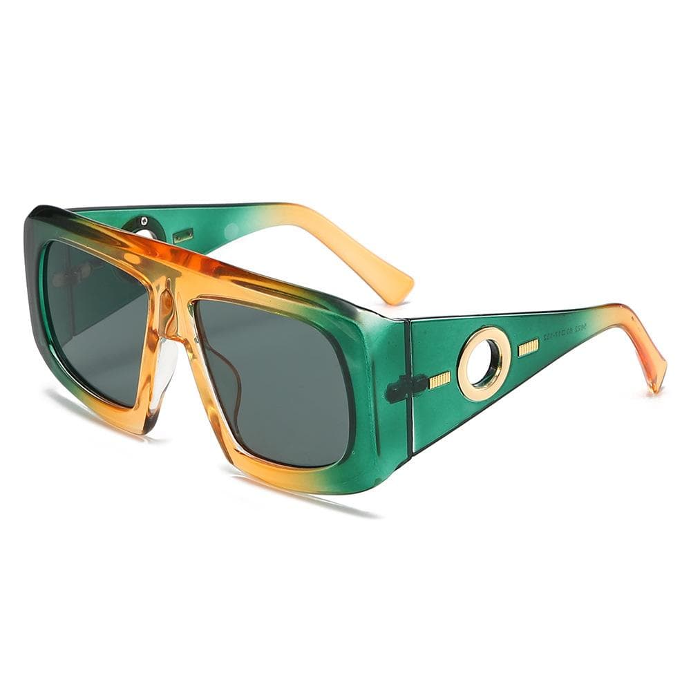 Square Sunglasses UV400 Protection Unisex Retro Wide Legs Designer Shades for Women Men Travel Outdoor Luxury Brand as picture