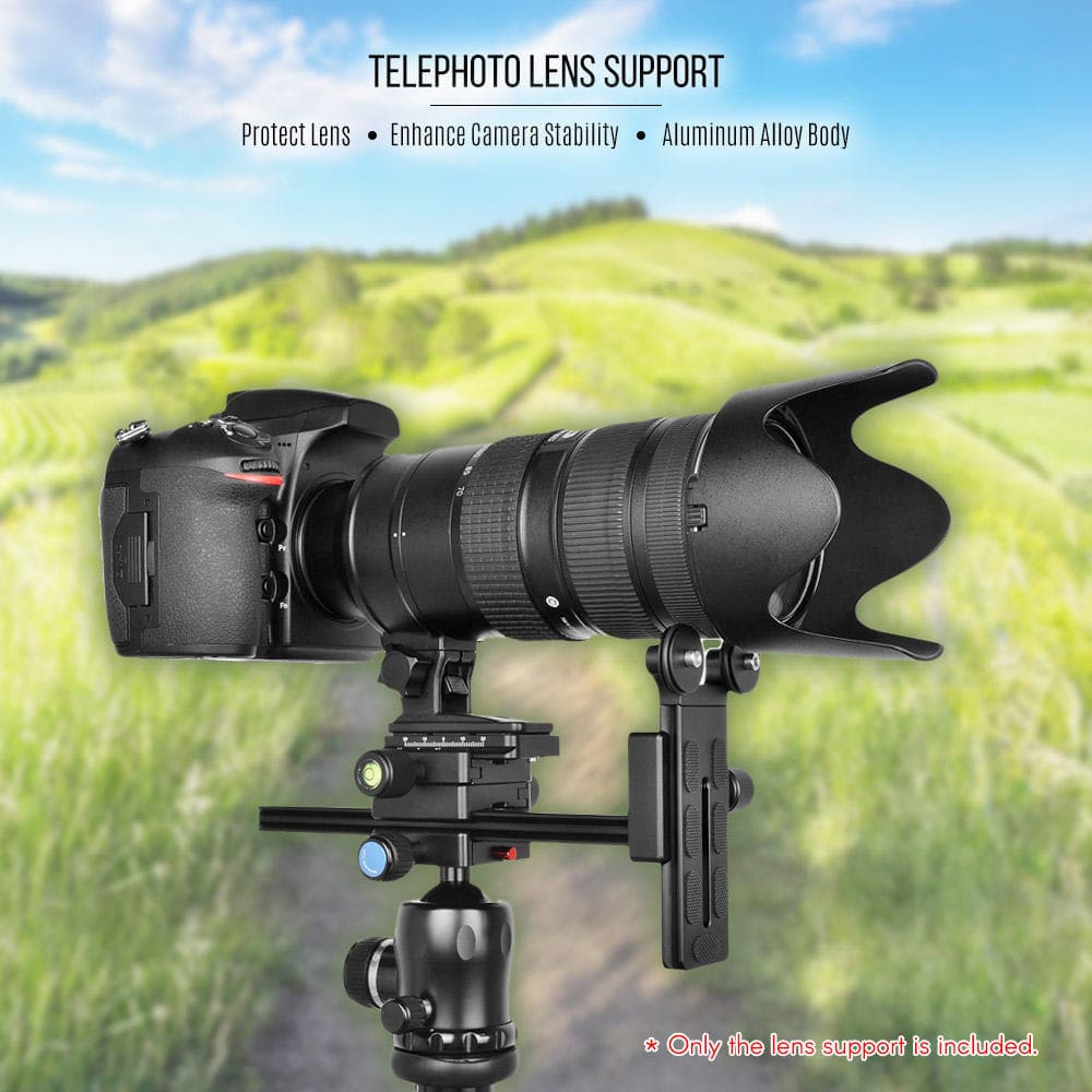 L200 Telephoto Lens Holder Bracket Height Adjustable Aluminum Alloy
