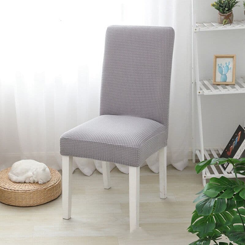 Thicken Chair Cover Cushion Dining Chair Cover Universal Stool Cover Seat Cover Stretch Hotel Dining Table Chair Cover light gray
