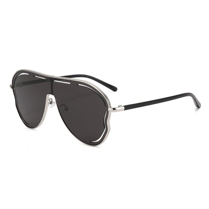 New One-piece Large Frame Toad Sunglasses Women's Fashion Y2K Hollow Out UV400 Gafas De Sol 1PC