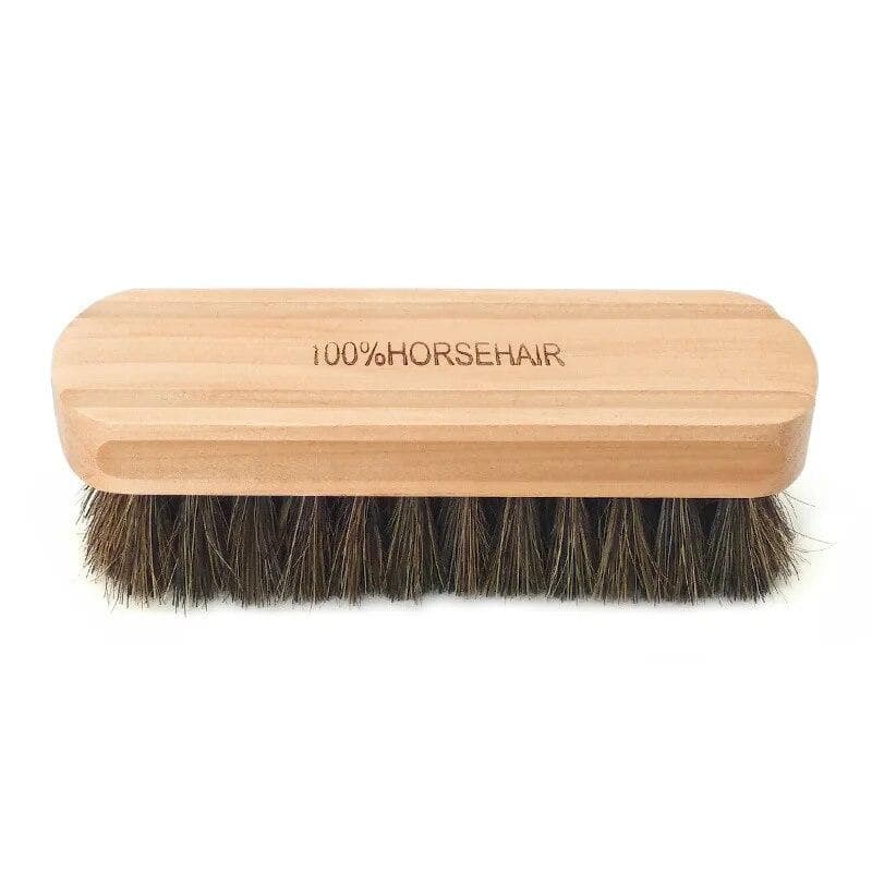 Original Horsehair Wood Brush Car Seat Handle Details Polishing Brush High-End Clothing Brush Cleaning Brush beige