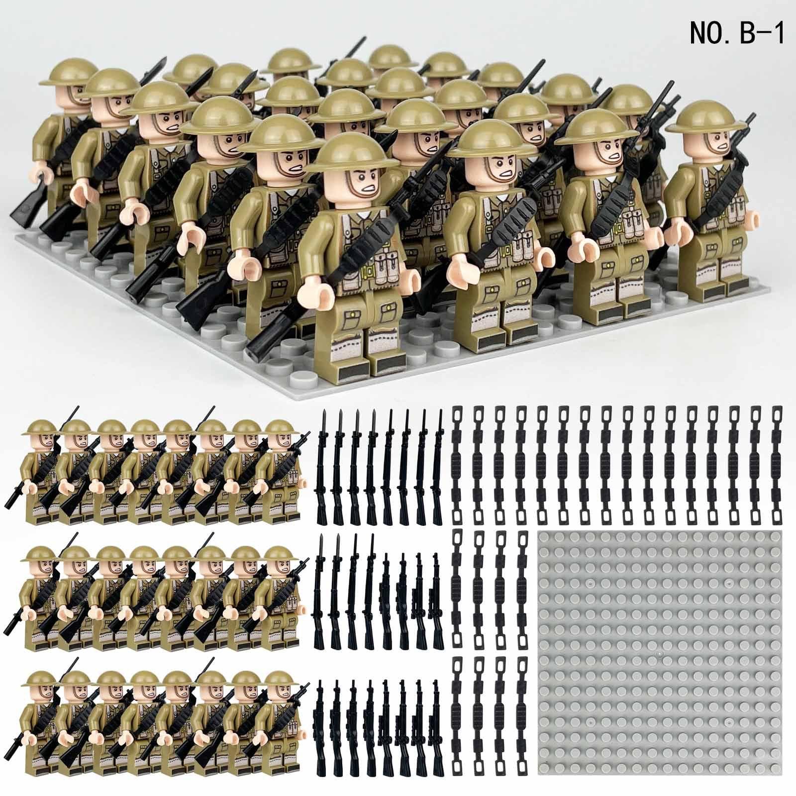 Phalanx Army Military Building Blocks Set 24pcs Small Particle Assembling Doll Toys