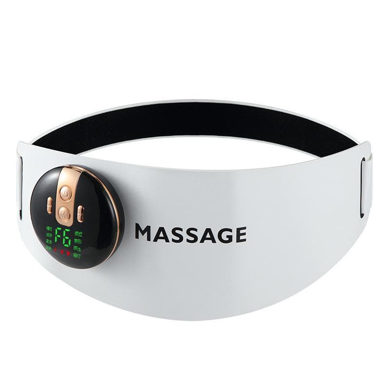 EMS Abdominal Massage Belt Micro-current Heating Abdominal Waist Massager To Relieve Fever Menstrual Palace Belt white