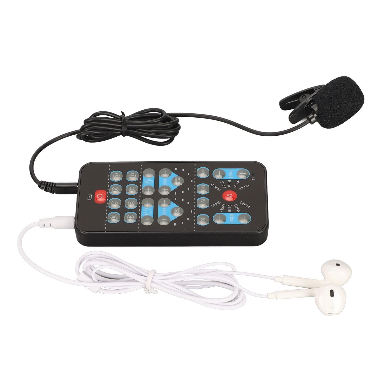 Handheld Voice Changer ABS Portable Multifunctional Sound Disguiser with 8 Sound Effects for Phone