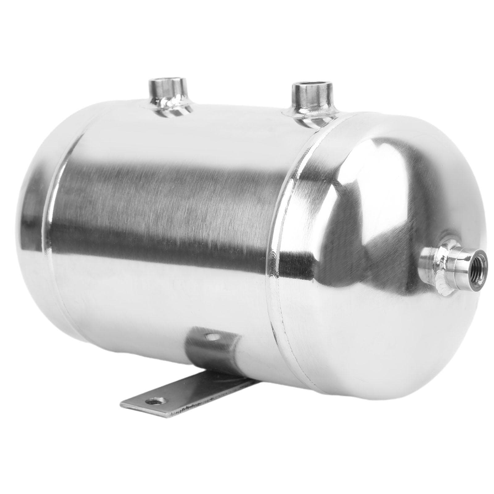 3L Polished Gas Reservoir Tank 4?Port Horizontal High Pressure Air Storage 14NPT
