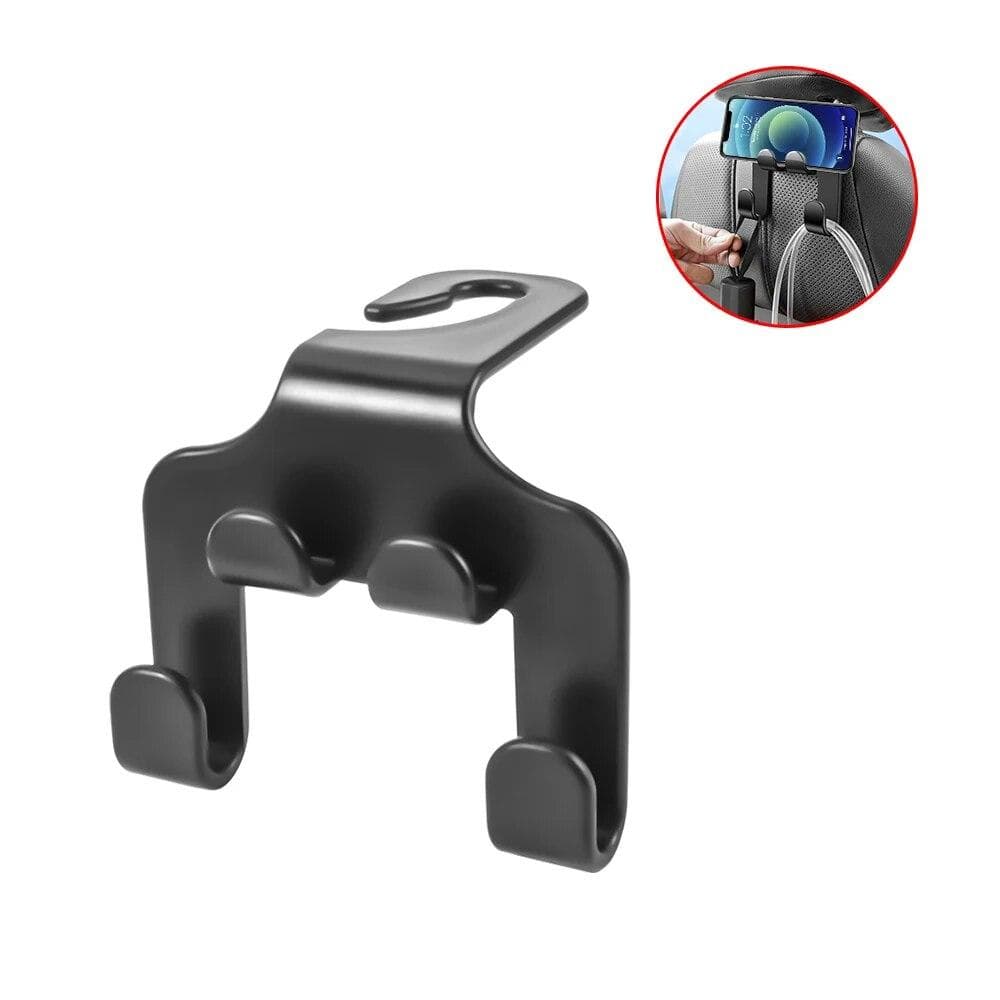Car Seat Headrest Hook Hanger Storage Organizer Universal For Handbag Coat Fit Universal Vehicle Car Black black