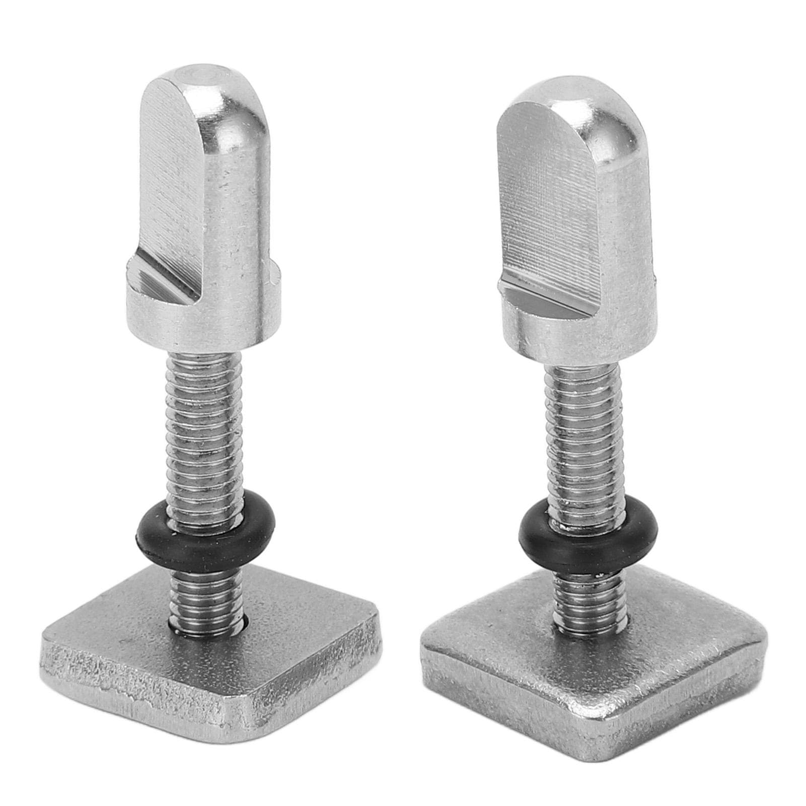 2Pcs Stainless Steel Fin Screw Plate Plug in Hand Tightening for Surfboard Longboard M4