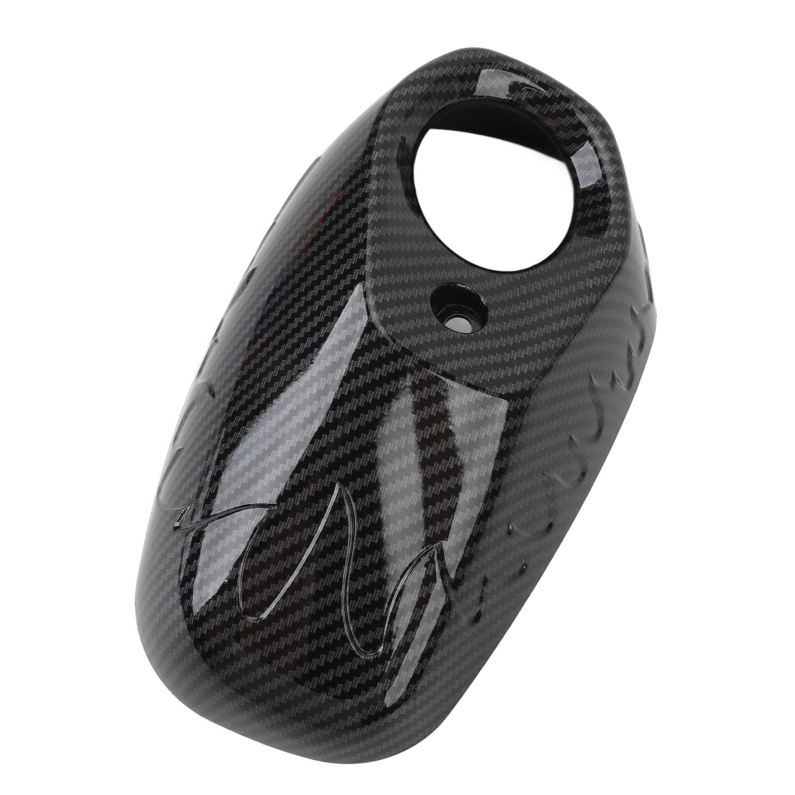 Motorcycle Exhaust Pipe End Trim Cap Protector Carbon Fiber Style Protective Pipe End Cap Cover