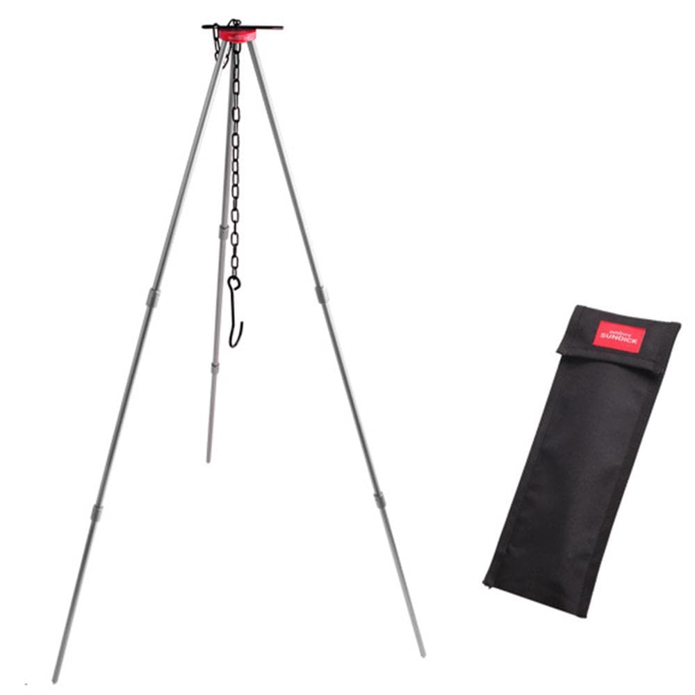 Camping Bonfire Tripod Portable Triangle Support Camping Bonfire Frame silver