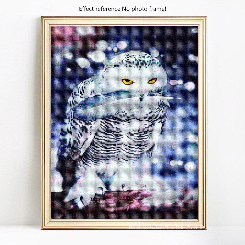 Diamond Mosaic Full Layout Owl Diamond Painting Round Stones Animals Diamond Embroidery Pictures 20X30