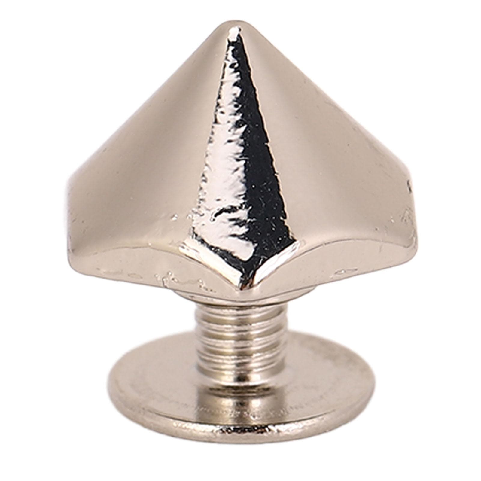 20PCS Hex Pyramid Rivets Zinc Alloy Electroplating Treatment Leather Belt Repair Rivets with PH silver