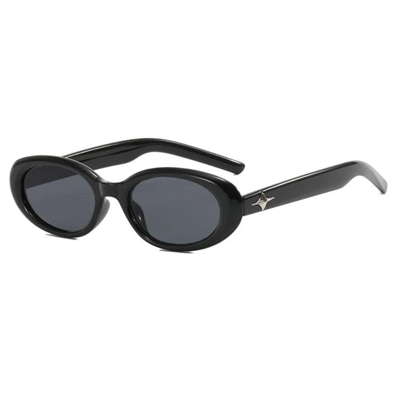 Vintage Oval Sunglasses Women Punk Style Frame UV400 Protection Fashion Luxury Designer Eyewear Trendy Shades 1PC