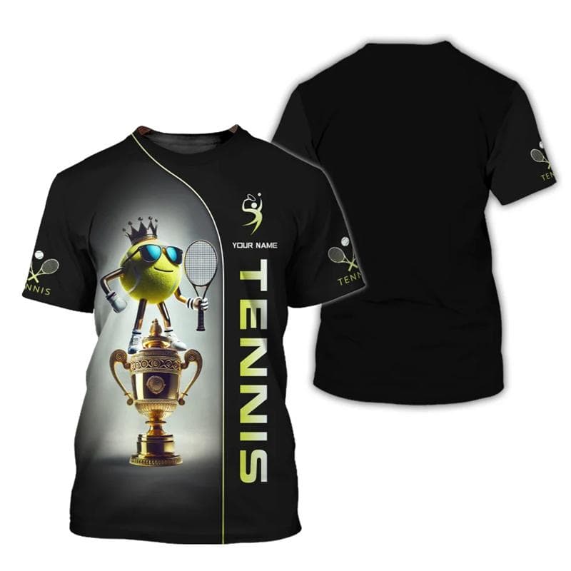 Custom Name Tennis T-shirt Men 3d Printed Personalized T Shirts Sports Player Short Sleeve Tops Summer Round Neck Tee Shirt M
