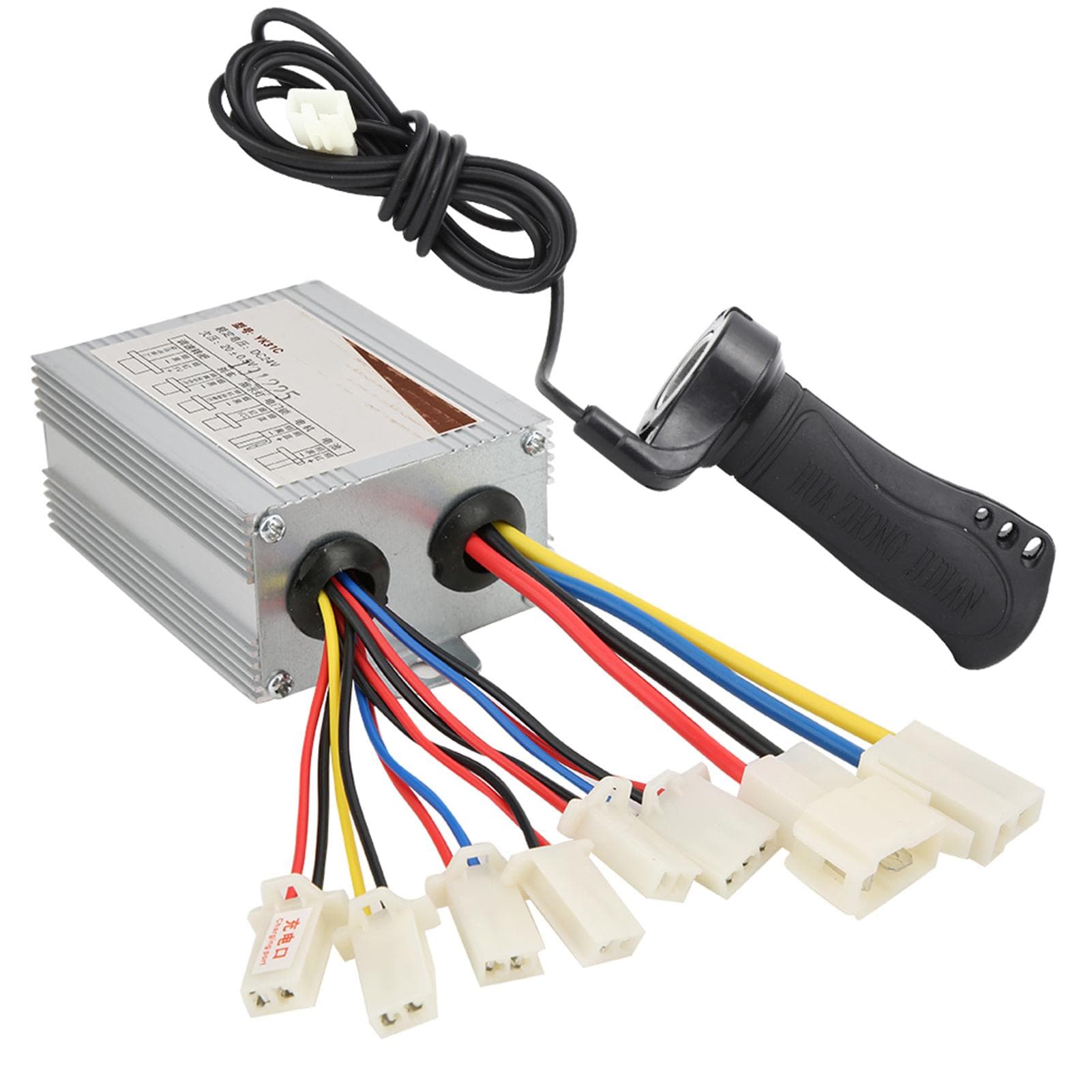 24V500W Brush Electric Bike Controller and Long Line Thumb Throttle Grip Accessory