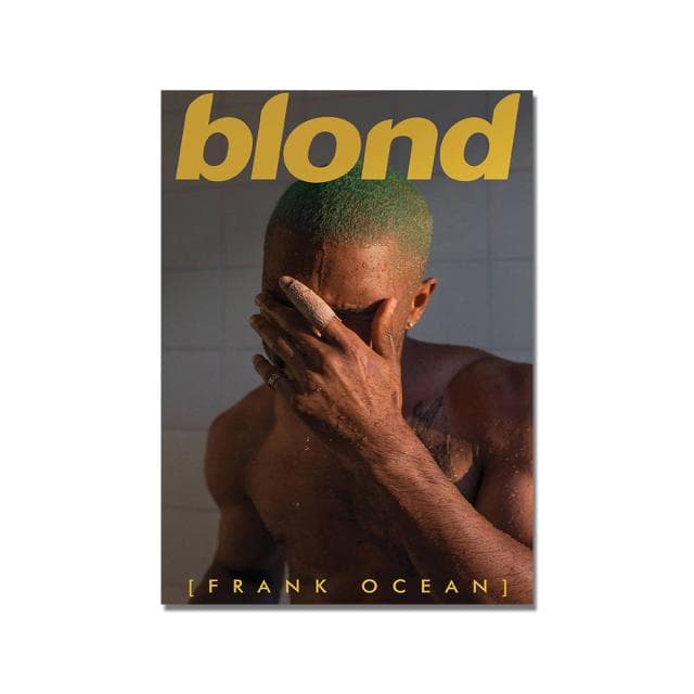 Singer Frank Ocean Blonde Boy Band Music Cover Hip Hop Rapper Star Poster Wall Art Painting for Living Room Bar Home Art Decor 40X50cm Unframed