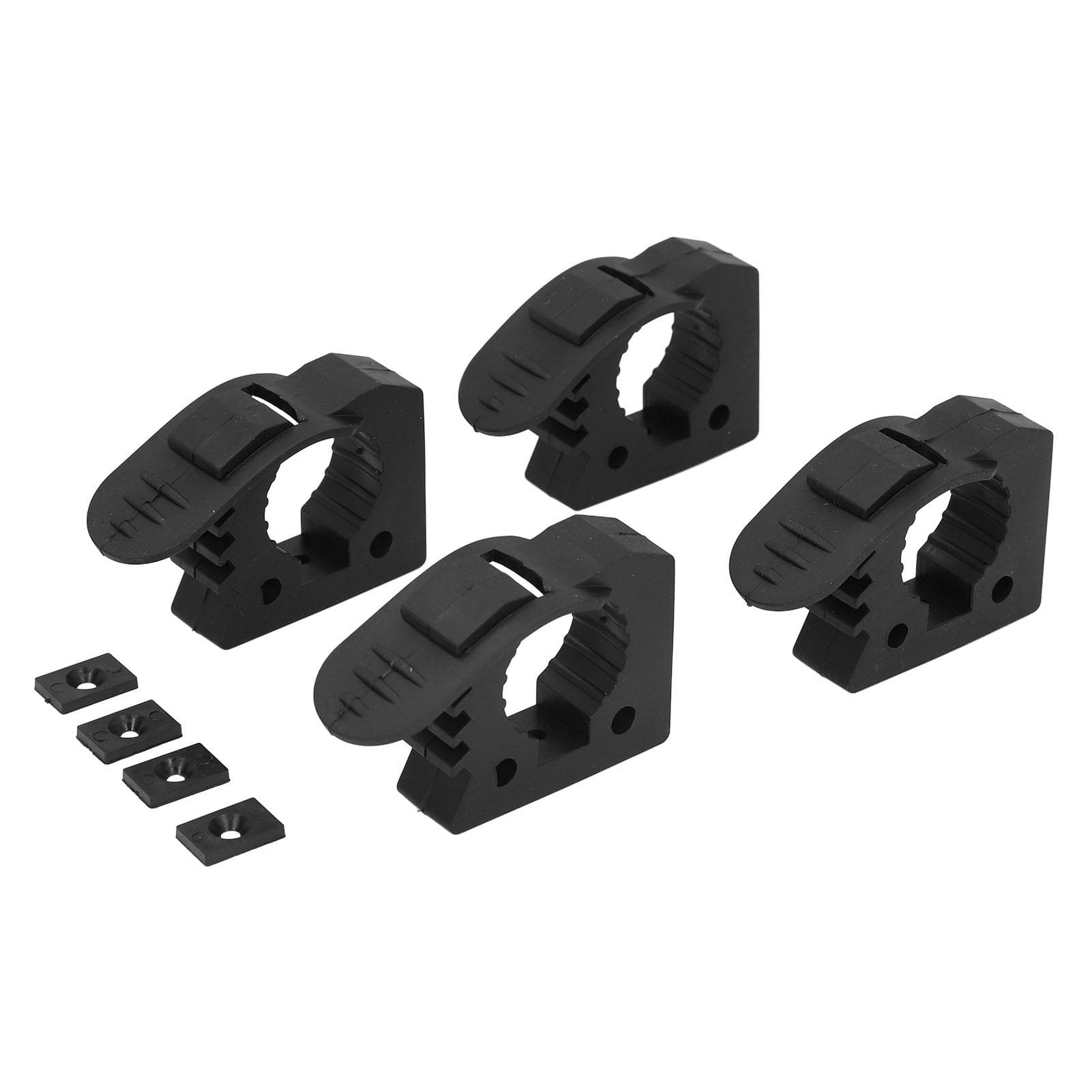 4 Pcs Roof Rack Shovel Mount 30?40mm Clamping 11kg Load Capacity Heavy Duty Rubber Clamp Mount