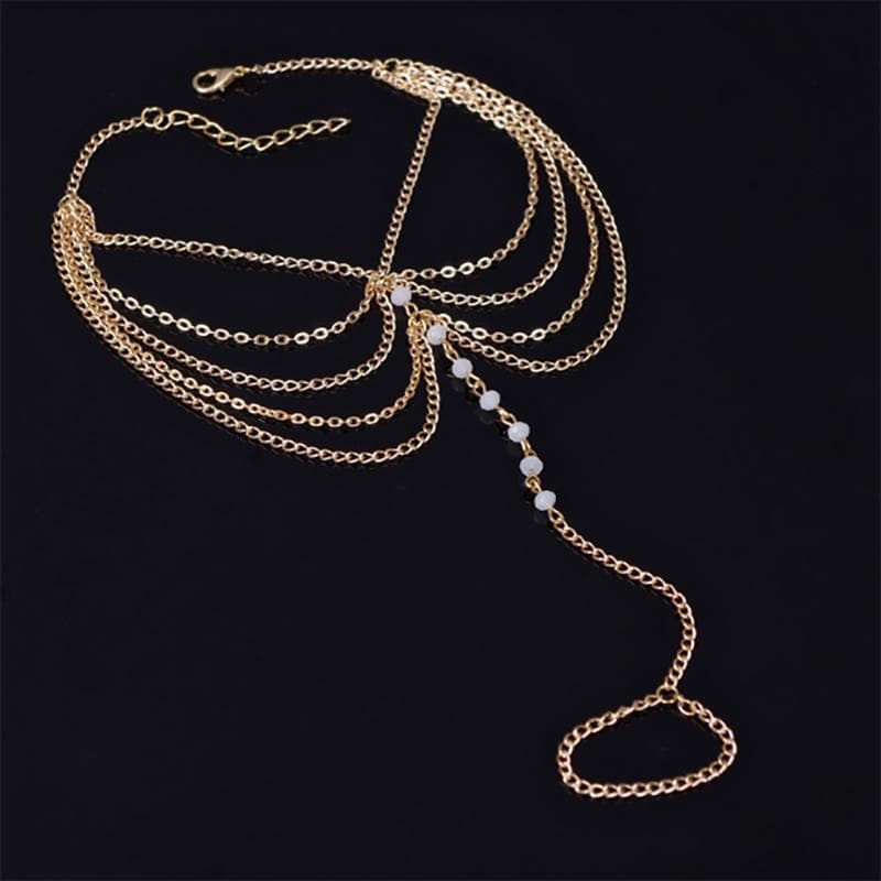 Fashion Boho Style Crystal Multilayer Foot Chain For Women Summer Beach Barefoot Foot Chain Jewelry Accessories gold