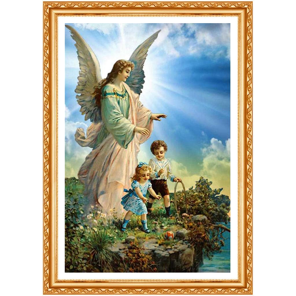 Kai Ping Mei Park Diamond  Angel Children Digital Diamond Painting Diamond Crafts Wall Stickers 20X30CM