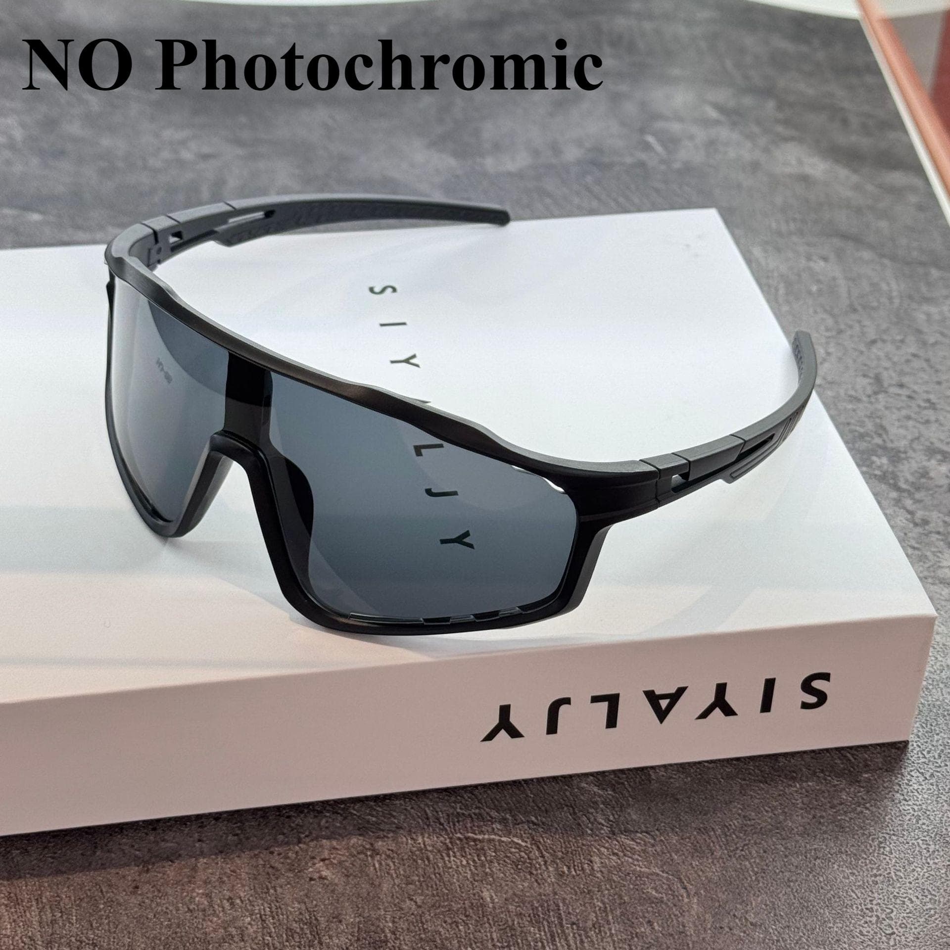 Photochromic Cycling Sunglasses UNISEX Windproof Sports Glasses for Outdoor Bicycle Riding