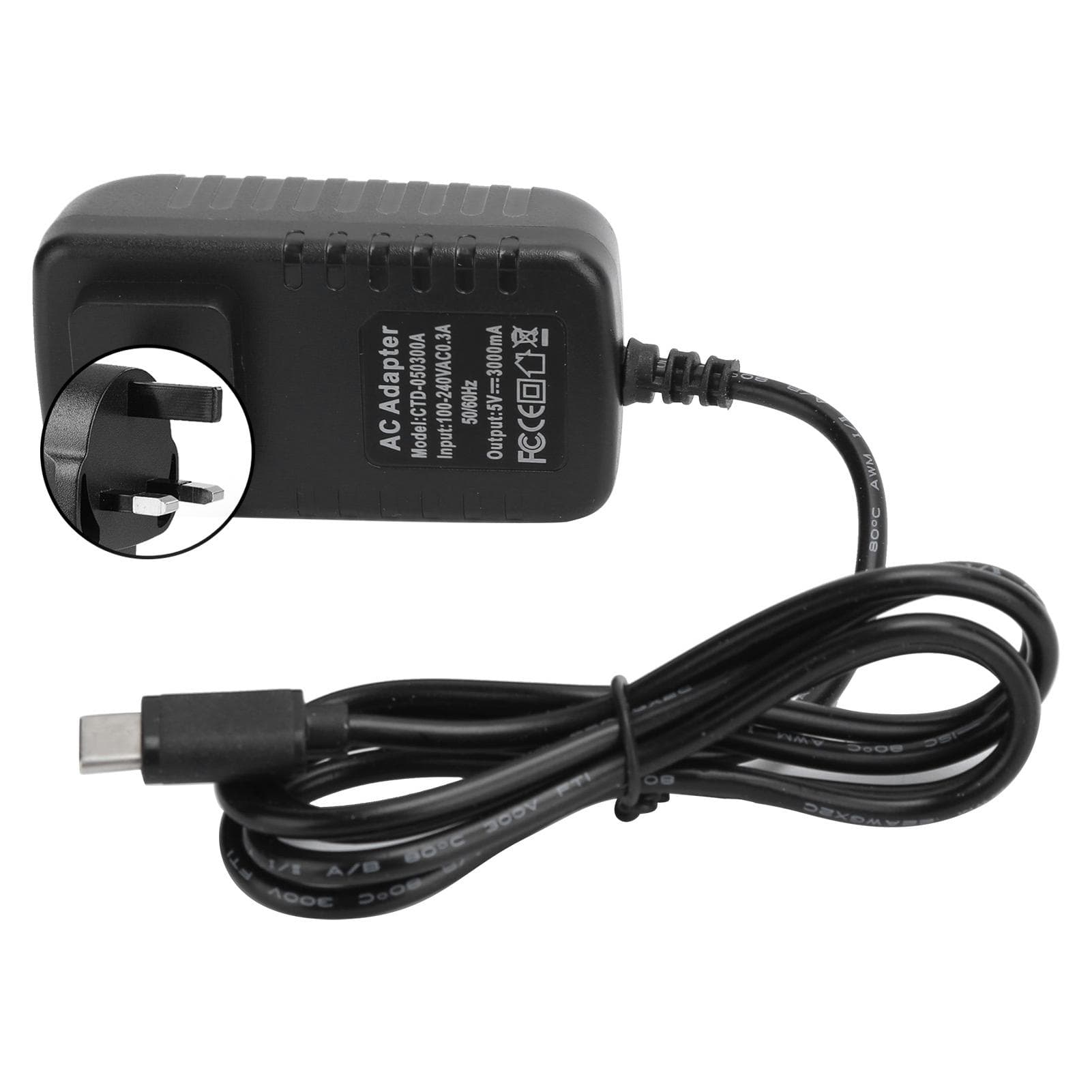 Power Supply for Raspberry Pi 4B 5V 3A Power Adapter TypeC Charger Computer Supplies UK Plug