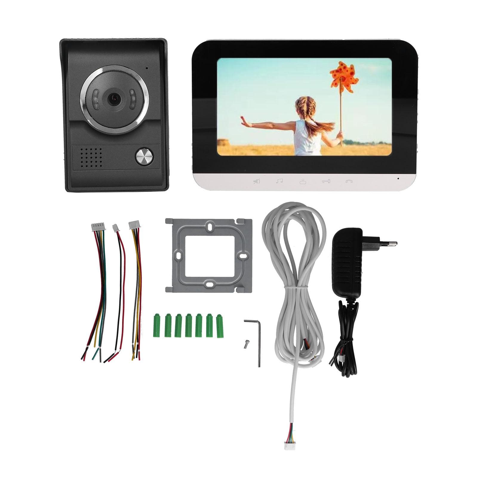 Smart Doorbell High Definition LCD Visual Multifunctional Video Doorbell 100?240V for Home Office