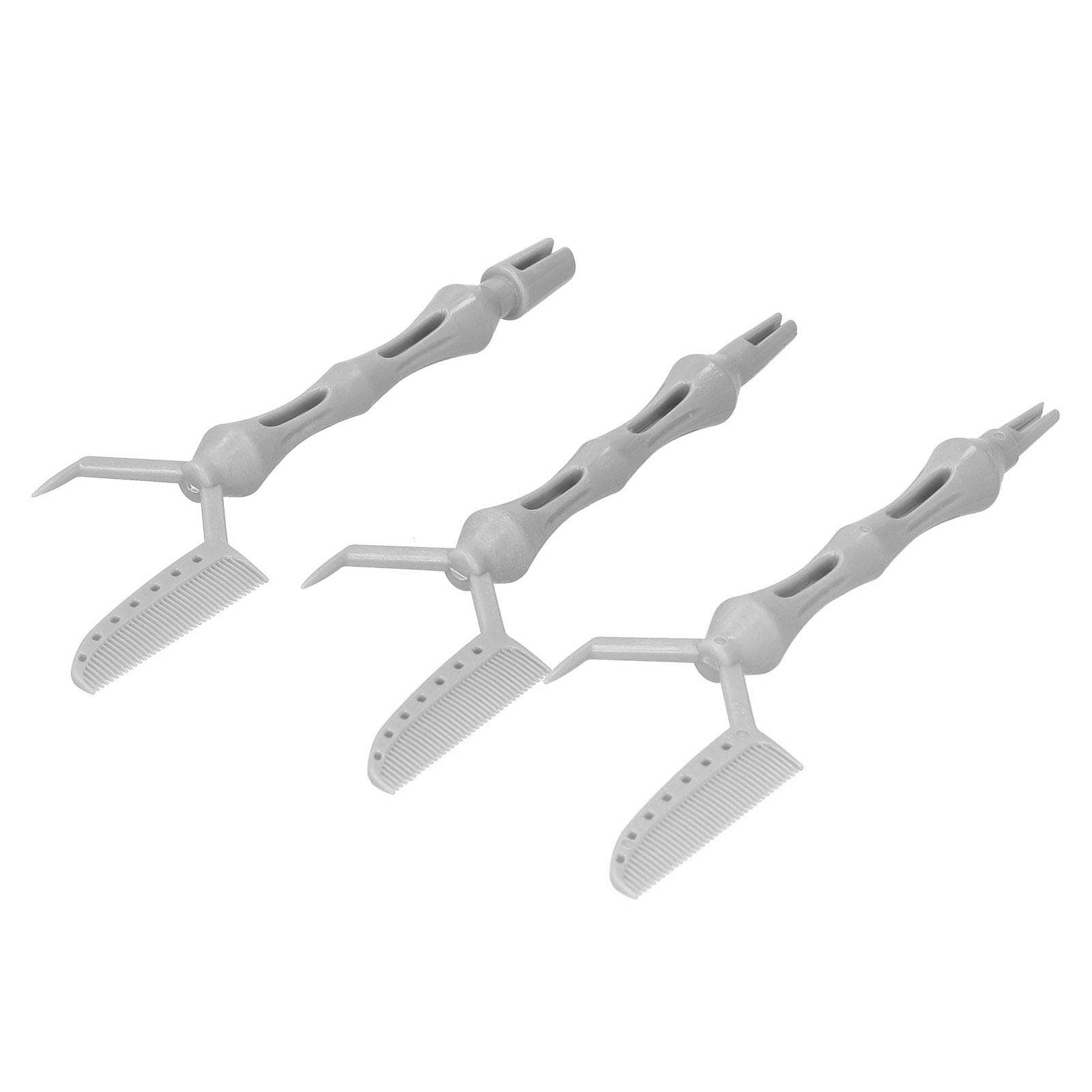 Barber Shop Hair Perm Comb Hair Positioning Perming Dyeing Comb Styling Tool SetBlue gray