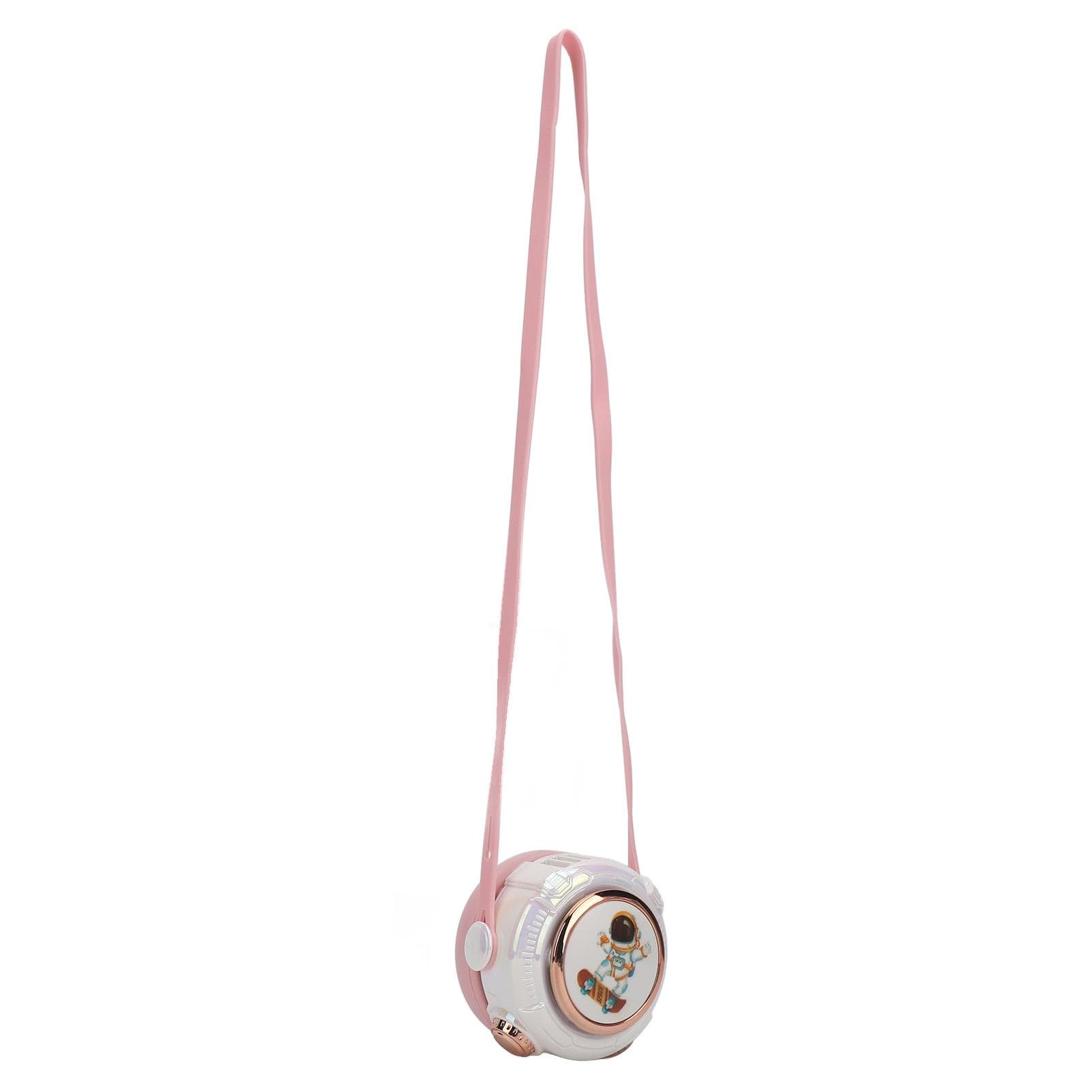 Neck Hanging Fan Spaceman Pattern Portable USB Rechargeable Bladeless 3 Speed Adjustable with