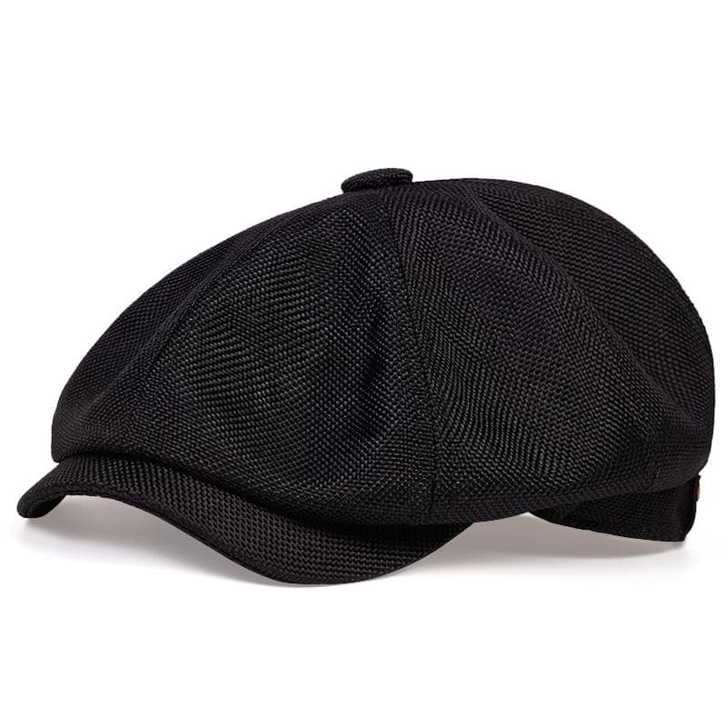 Men Berets Flax Newsboy Hat Women Flax Beret  Vintage Male Beret French Hats Navy Cap XL black
