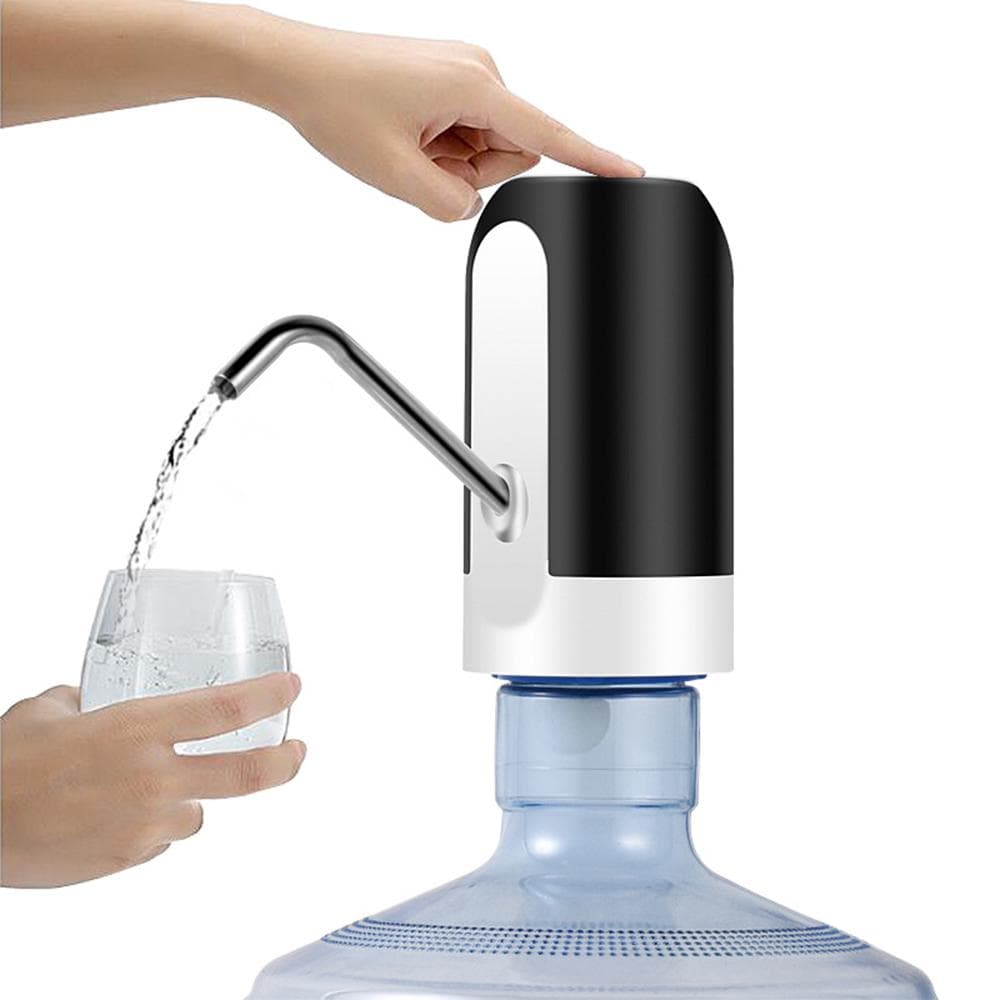 Automatic Electric Water Pump Gallon Water Dispenser Rechargeable Universal Noise-Free Water Bottle black