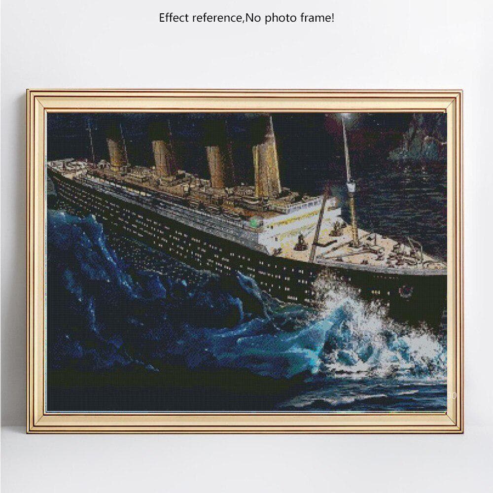 Diamond Mosaic Sale Scenery Diamond Painting Full Drill Round Ship Diamond Embroidery 20X30