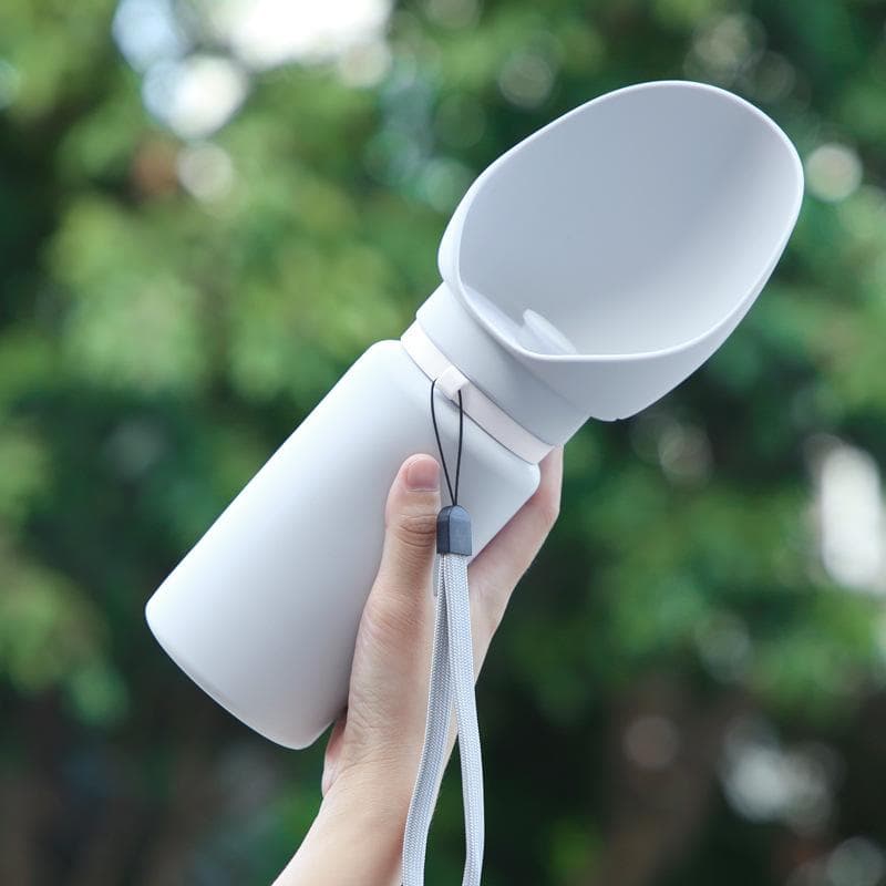550ml Folding Pet Outdoor Walking Portable Travel Water Bottle Puppy Cats Dogs Drinking Water Dispenser Cup Pet Supplies grey