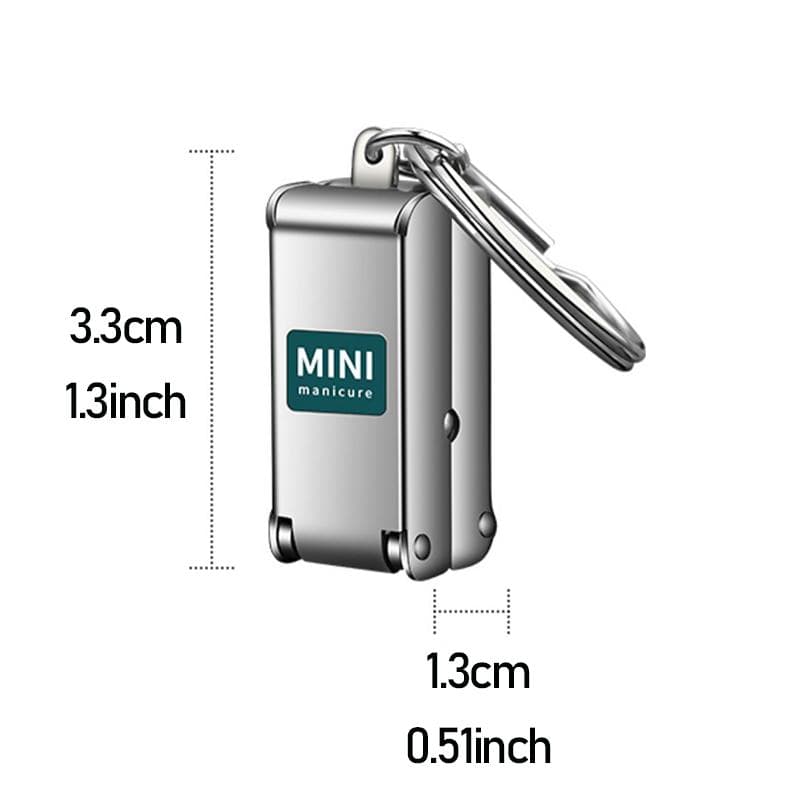 1pcs Nail Clippers Collapsible Portable Travel Fingernail Nail Scissors Cutter Stainless Steel Manicure Tools silver