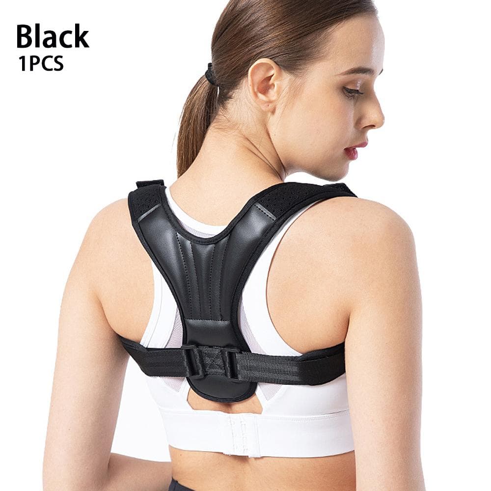 Posture Corrector for Women and Men,Adjustable Upper Back Brace, Breathable Back Support Straightener, Providing Pain Relief S-for weight 40-55KG black