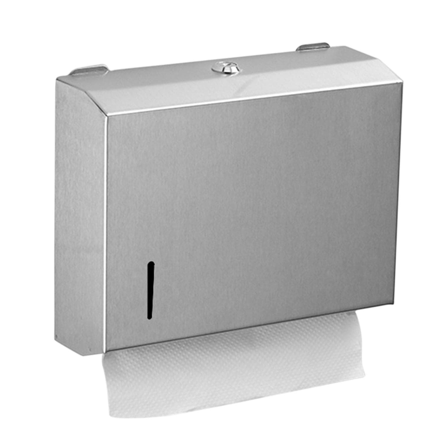 Paper Towel Dispenser Wall Mounted Drilling Paper Towel Holder Dispenser Stainless Steel Bathroom silver