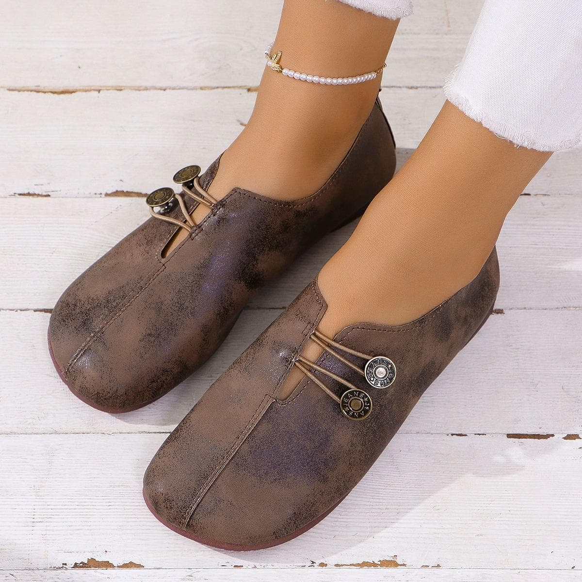 Women Flats Spring Casual Flat Sports Sneakers Women Trend Brand Fashion Dress Loafers Shoes for Women 42 brown