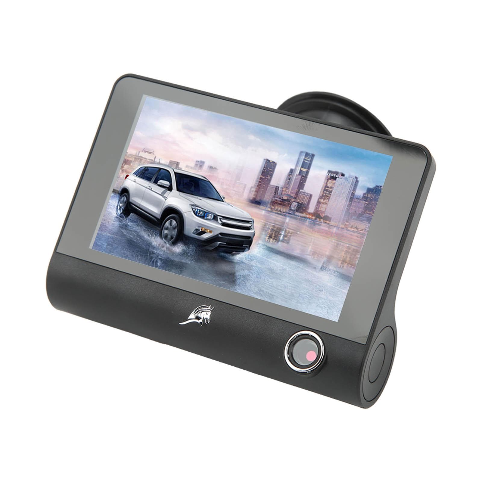 Car Camera Driving Recorder with Powerful Night Vision 4in 3 Camera Automobile Data Recorder