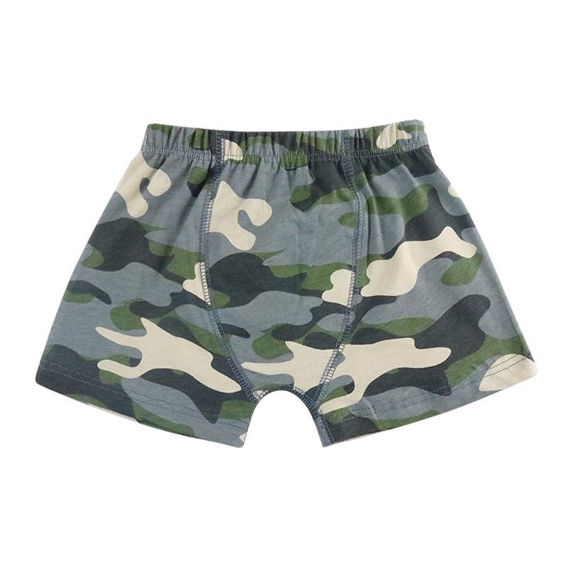 Kids Baby Boys Camouflage Panties Cartoon Boxer Underpants Kids Briefs For 2-5 Year 1T 2/4 grey