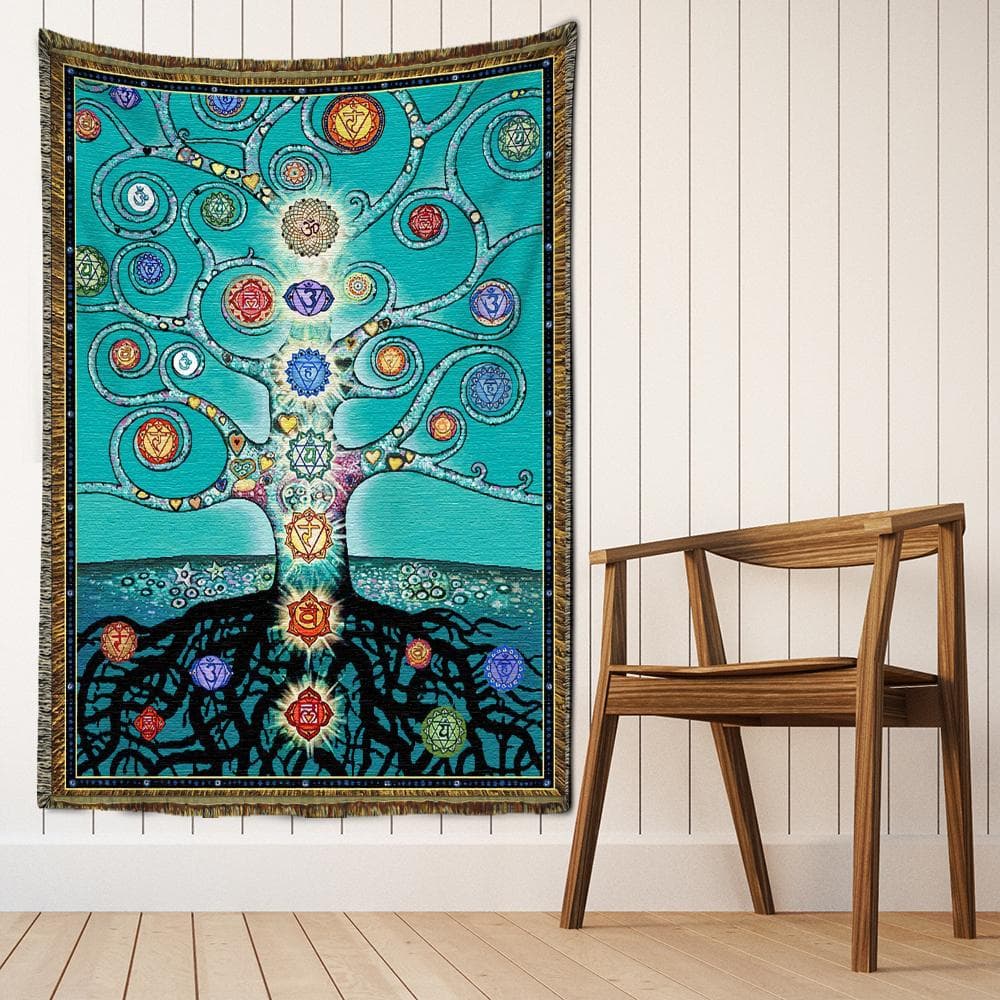 Tree Of Life Home Art Tapestry Hippie Queen Bed Sheet Wall Hanging Psychedelic Art Bohemian Room Decor 150x150cm