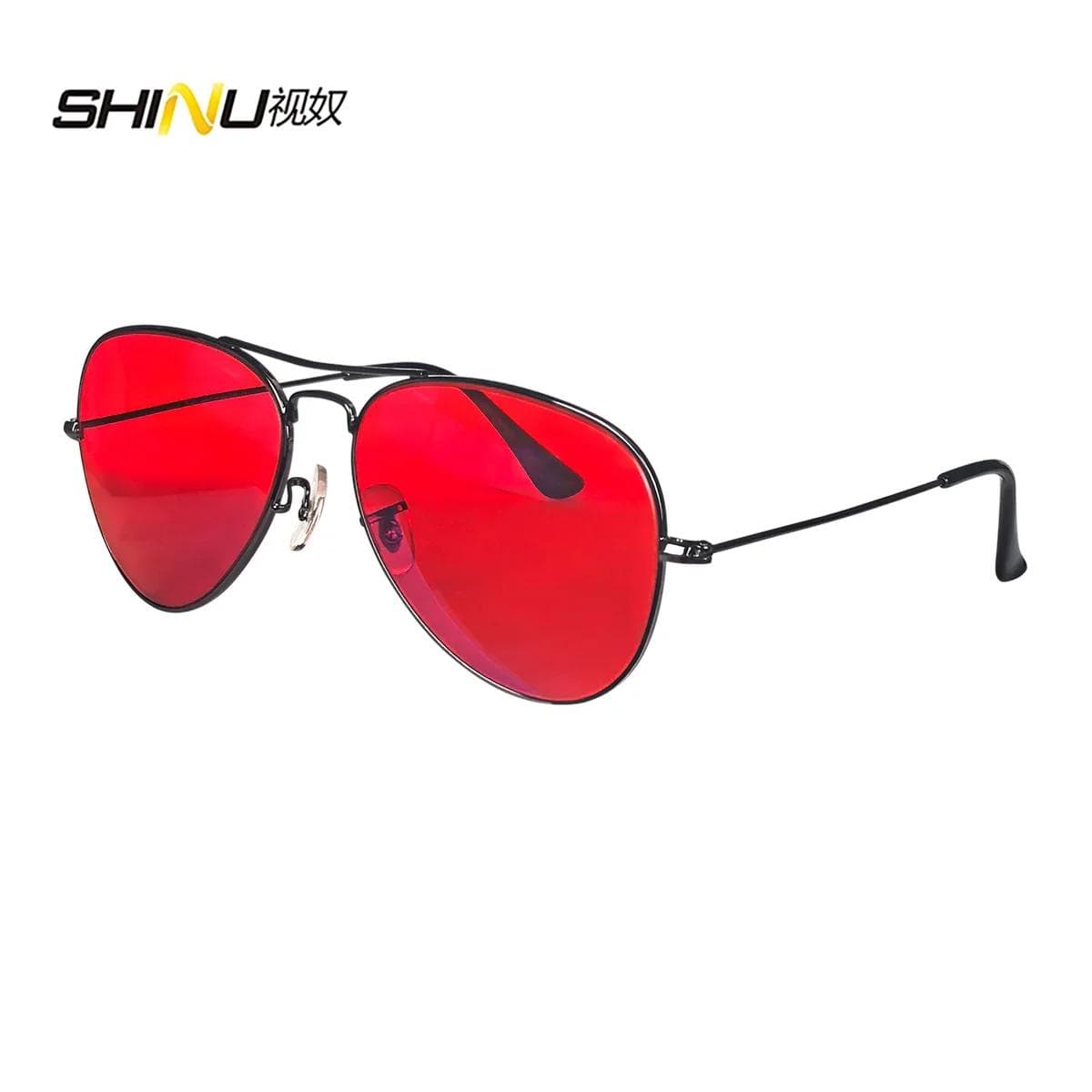 SHINU Anti Blue Light Glasses Red Lens for Better Sleep Orange Gaming Glasses Yellow Night Vision Driving Glasses Men lens wide 55mm