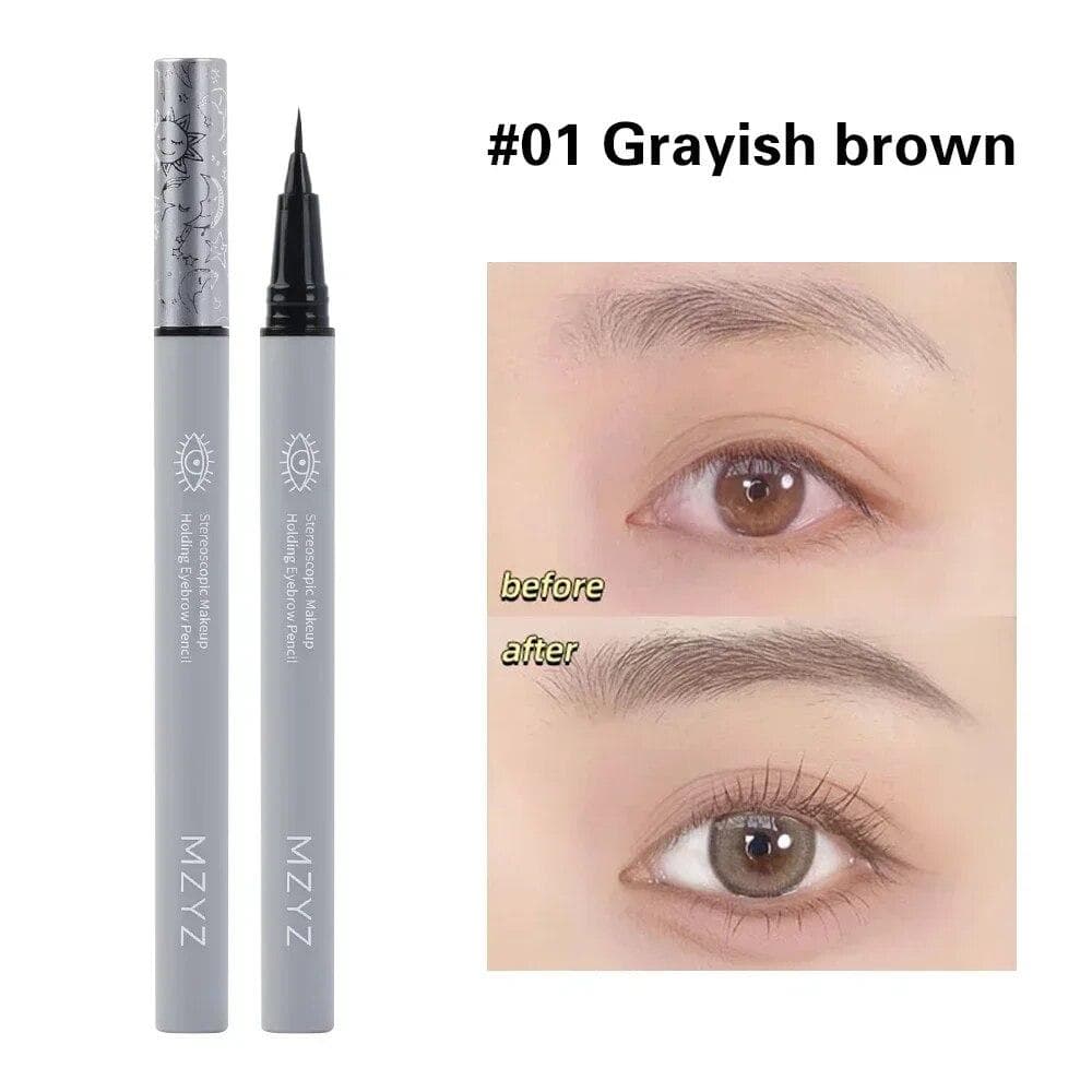 Liquid Eyebrow Pen Waterproof Long Lasting No Blooming Eyeliner Lying Silkworm Ultra Fine Eyebrow Tattoo Pencil Makeup