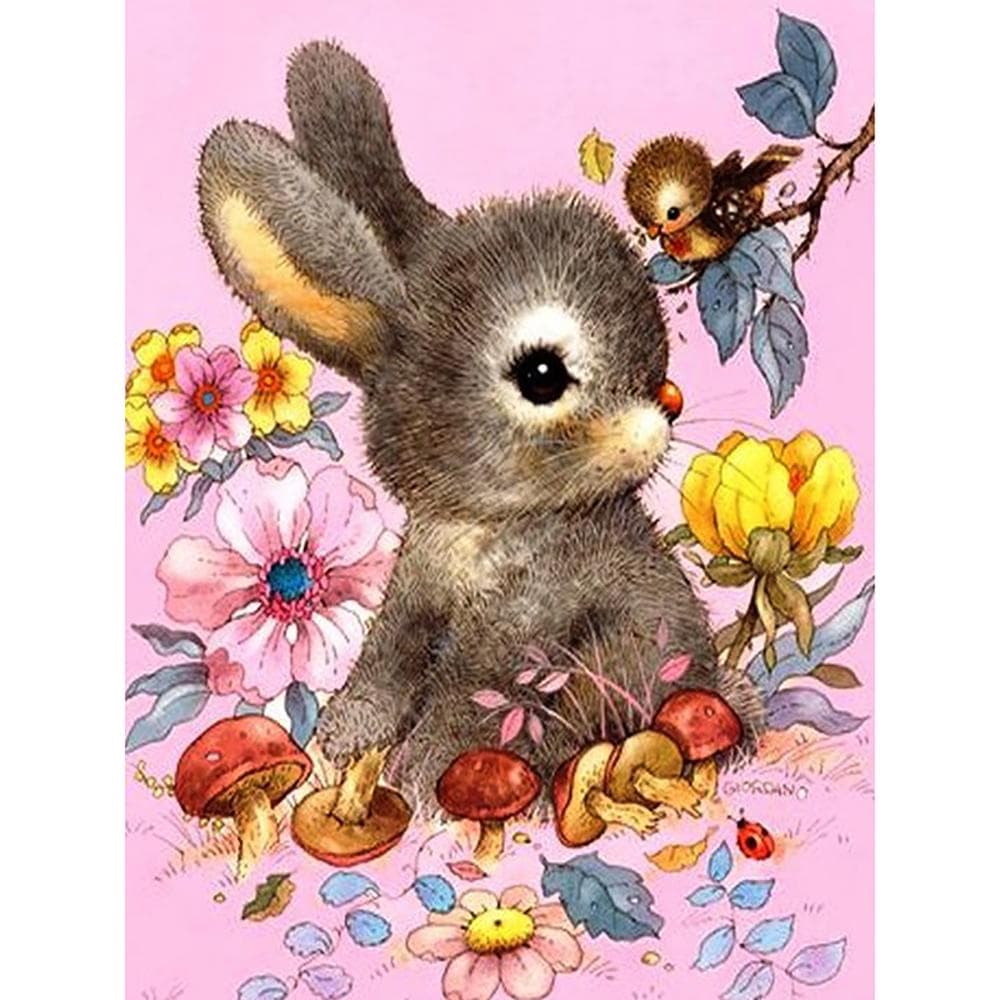 5D DIY Diamond Painting Rabbit Embroidery Cross Stitch Rhinestone Mosaic Home Decor 20X30CM
