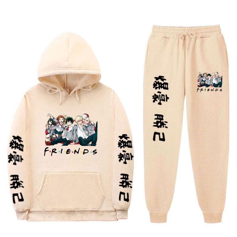 Sportswear Set Anime My Hero Academia Men and Women Casual Sports Suit My Hero Academia Hooded Suit M