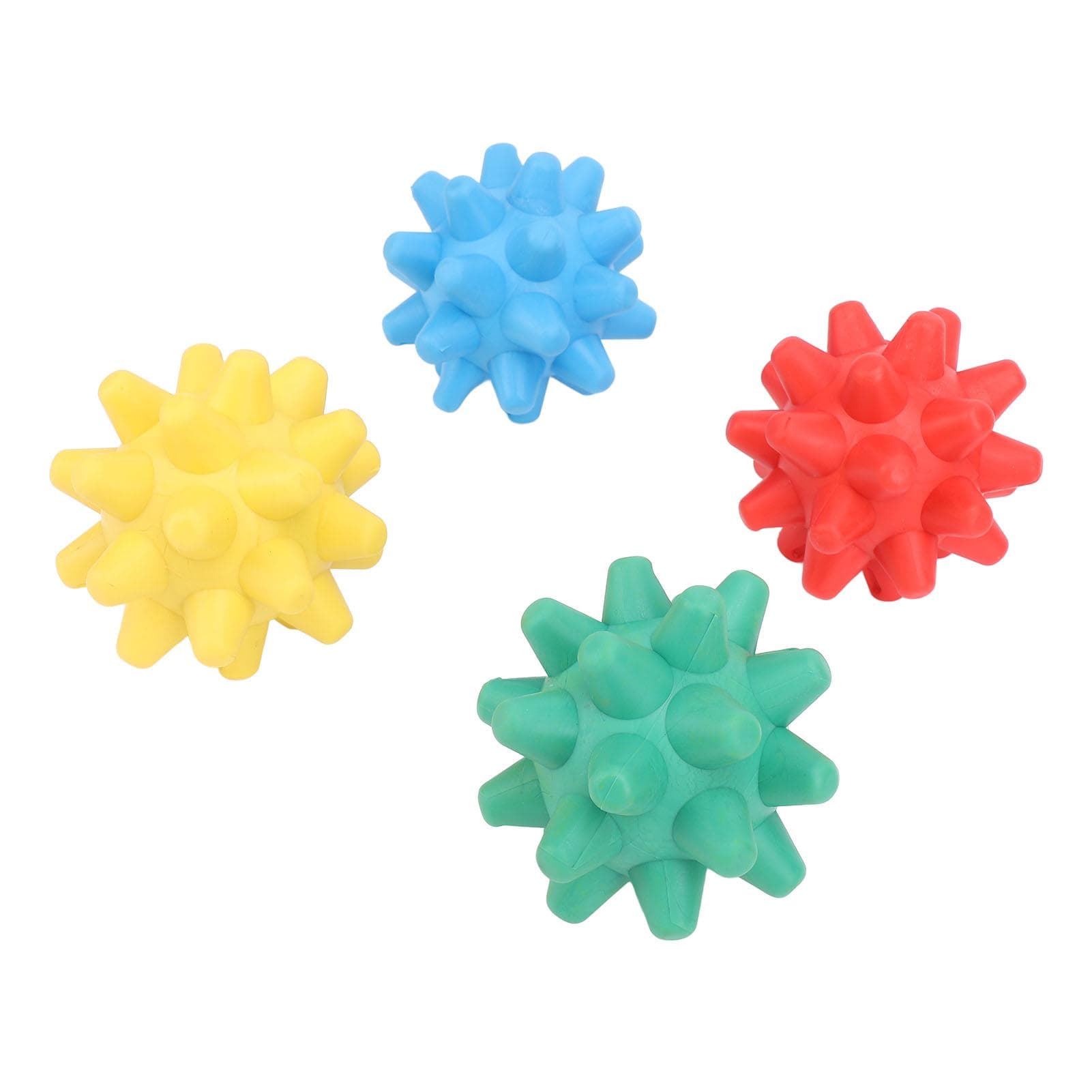 4 Pcs Spiky Massage Ball Muscle Relaxation TPR Rubber Soft Spiked Massager Roller for Neck Shoulder