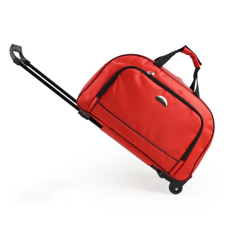 Trolley Bag Female Large Capacity Trolley Bag Travel Bag Handbag Tow Bag Luggage Bag Male None red