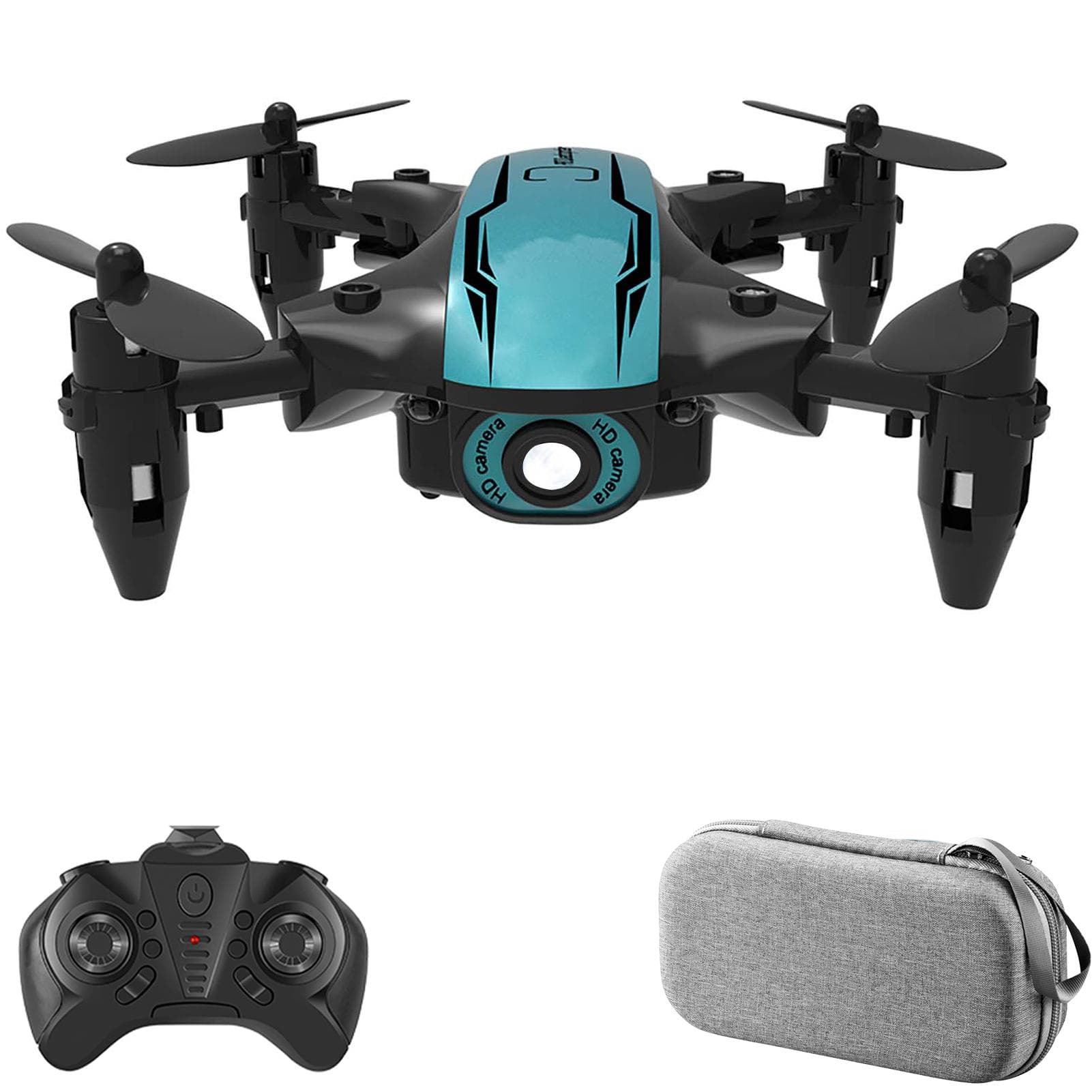 CS02 RC Drone with Camera 4K Wifi FPV Beginner Drone Mini Folding Quadcopter Toy for Kids Headless bag 1 battery
