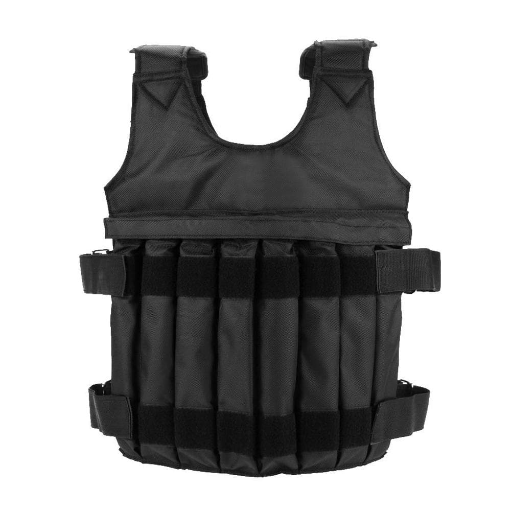 Max Loading 20kg Adjustable Weighted Vest Weight Jacket Exercise Boxing Training Waistcoat black