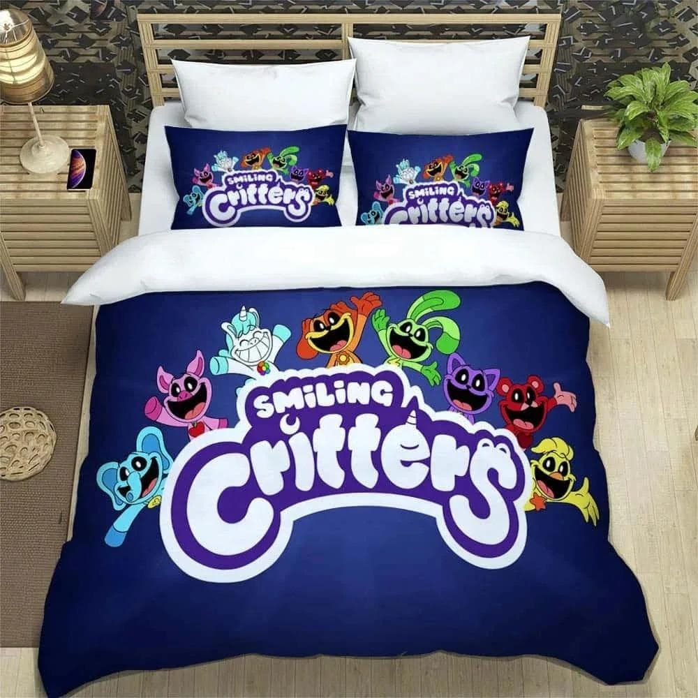 3D Cartoon S-smiling critters Bedding Sets exquisite bed supplies set duvet cover comforter set bedding set luxury birthday gift EU Double(200x200cm)